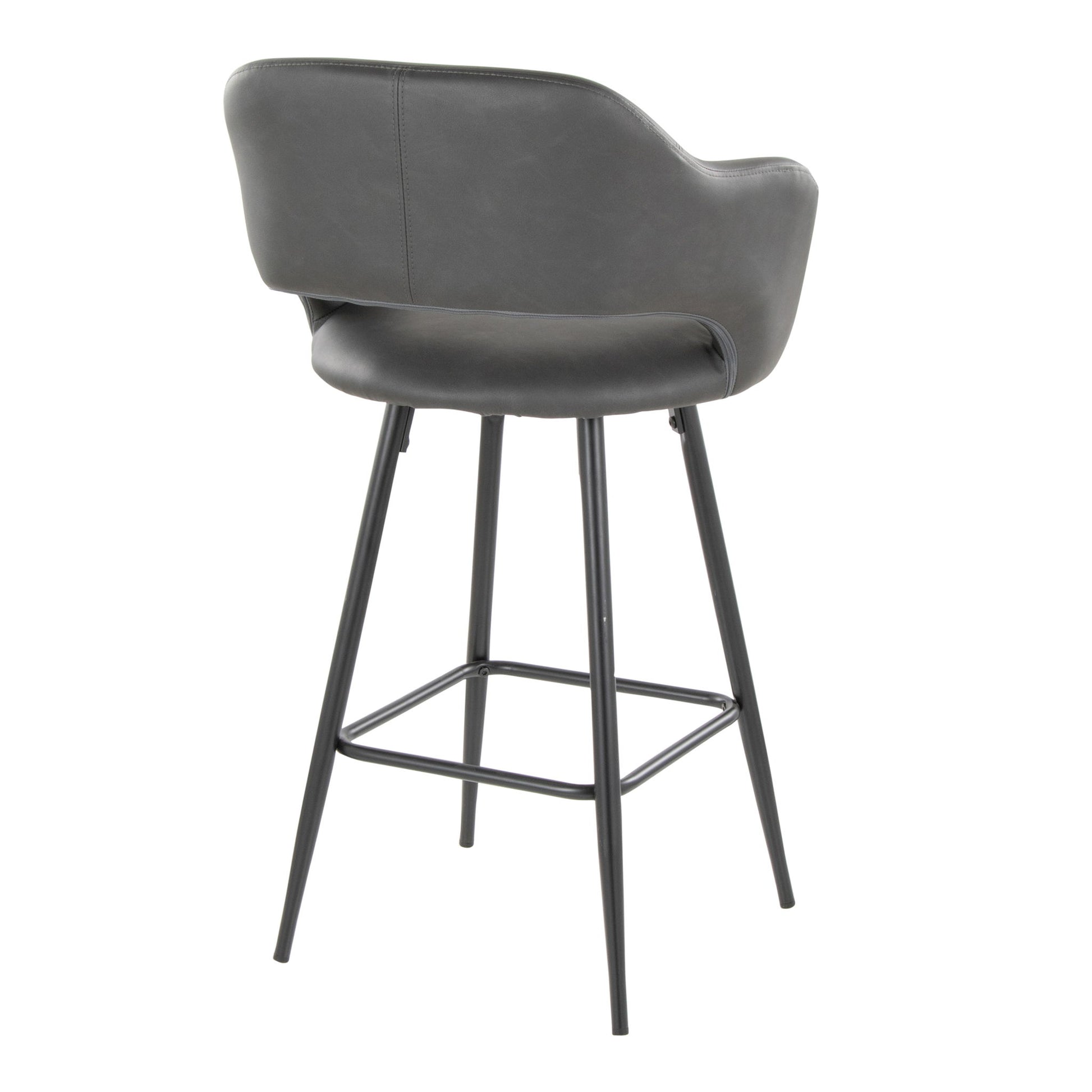 Margarite - Contemporary Fixed Height Counter Stool With Square Footrest (Set of 2) Lumi Source