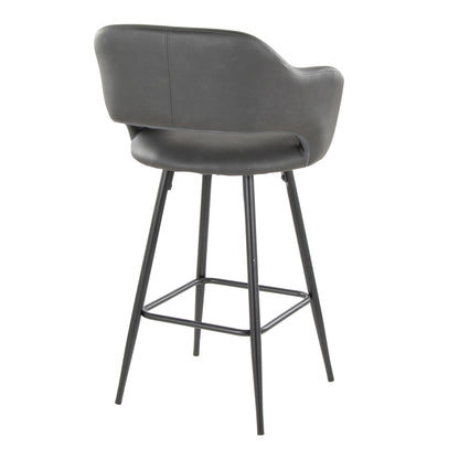 Margarite - Contemporary Fixed Height Counter Stool With Square Footrest (Set of 2) Lumi Source