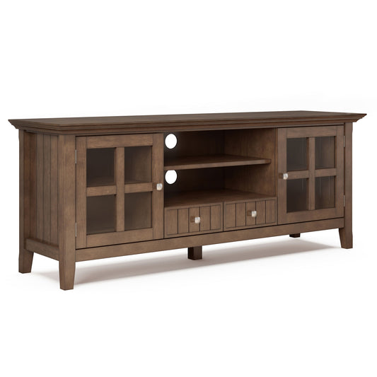 Acadian - TV Media Stand - Rustic Natural Aged Brown Simpli-Home