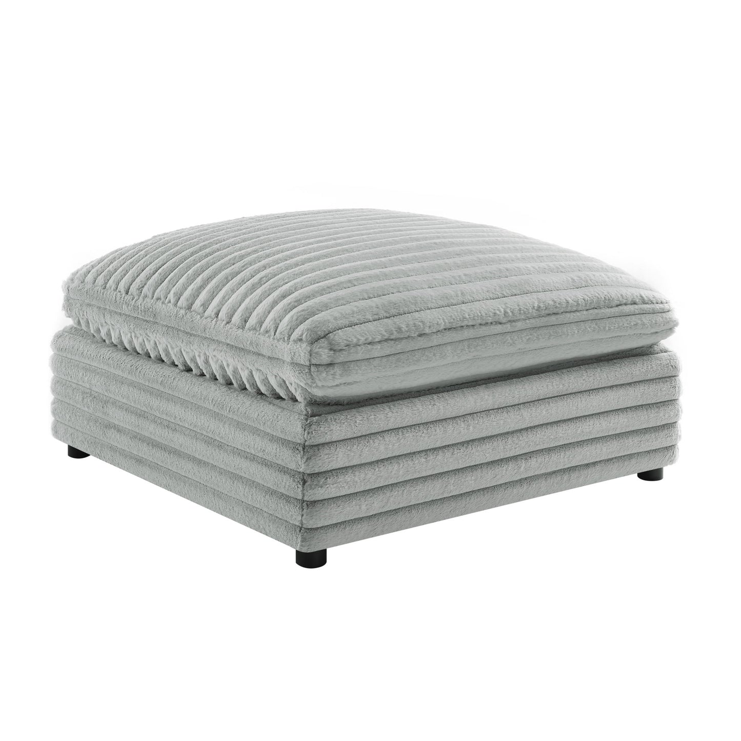 Jenny - Square Ottoman - Gray Ridgecrest Home