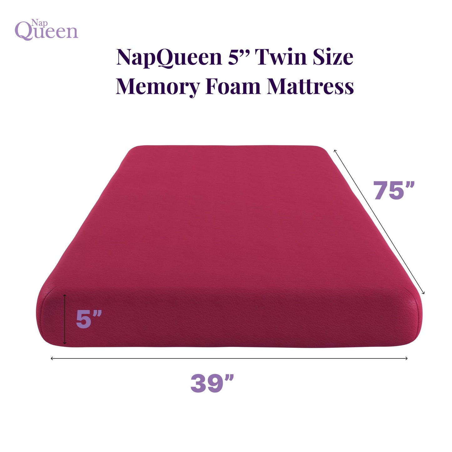5" Memory Foam Mattress With Responsive Support And Breathable Cover Daily Nest