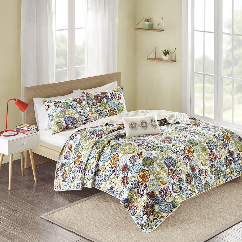 Tamil - Reversible Coverlet Set - Multi