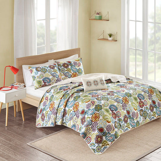 Tamil - Reversible Coverlet Set - Multi