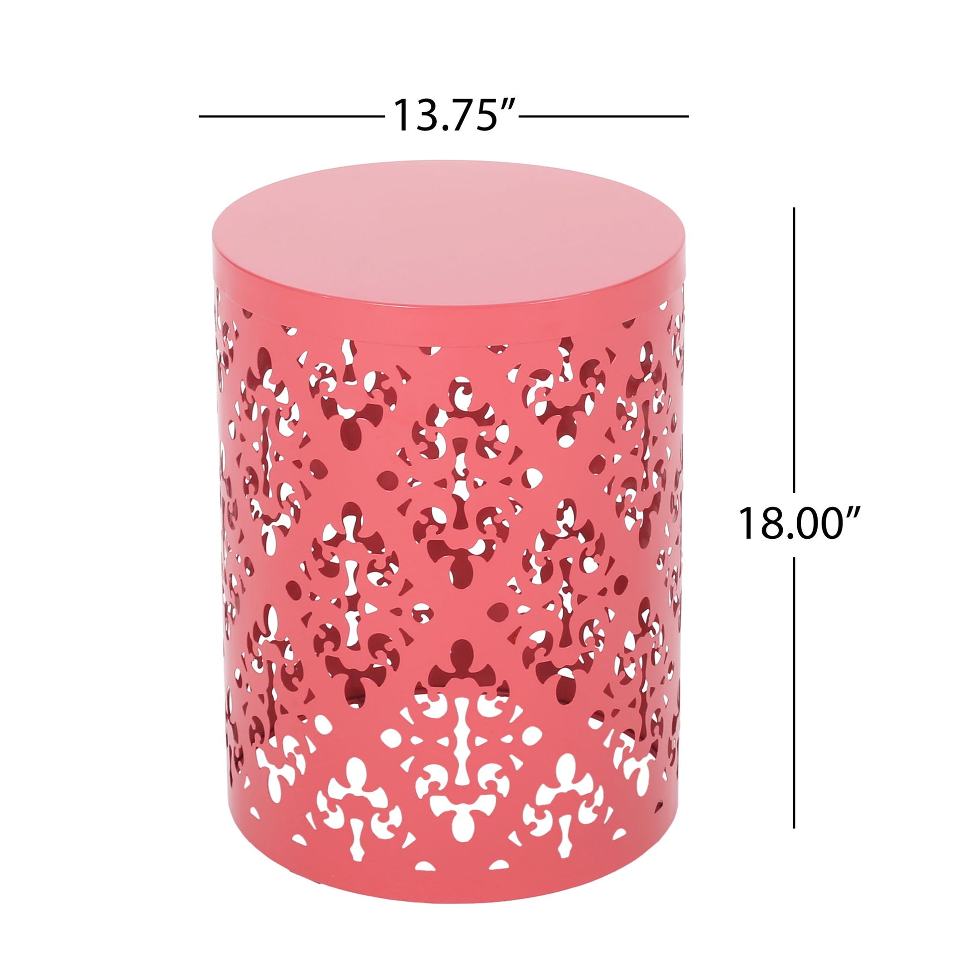 Outdoor Metal Modern Design End Table Noble House