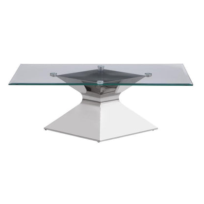 Jenny - Glass Top Stainless Steel Table CoasterEveryday