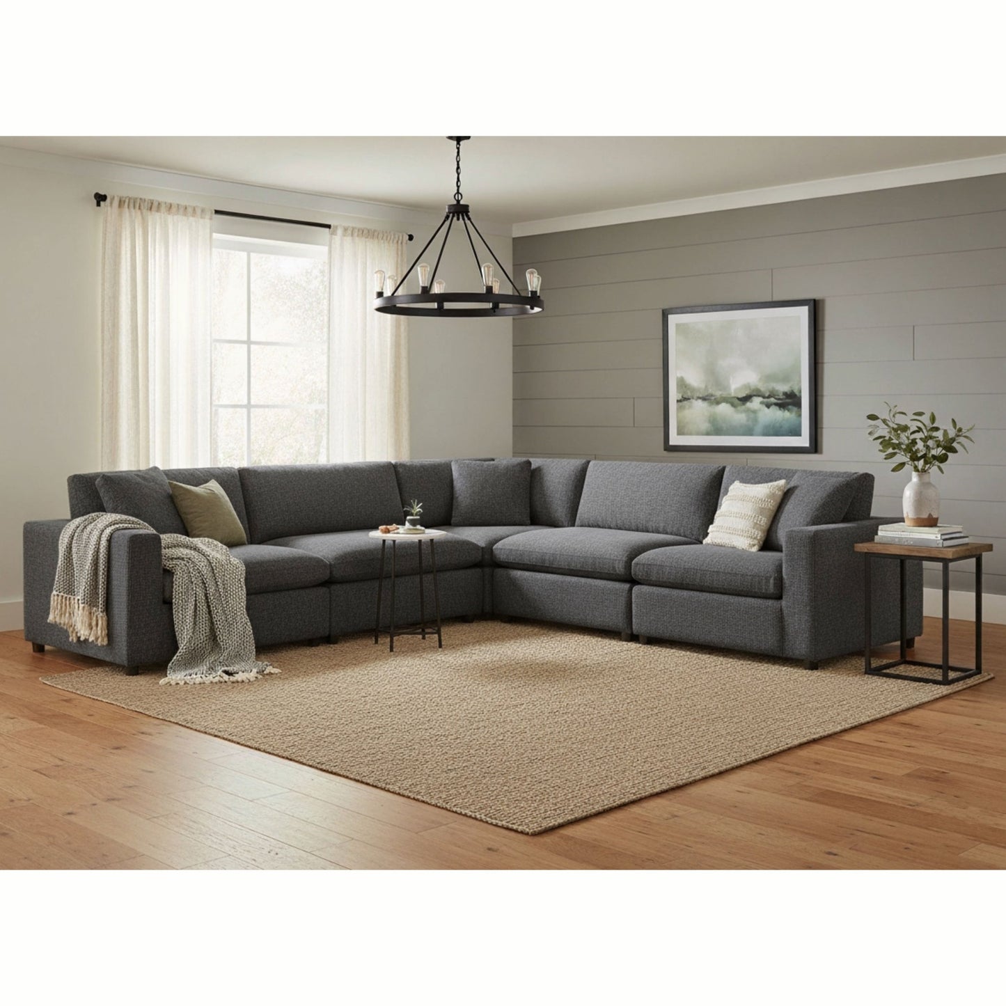 Cassandra - Modular 5 Piece Sectional Home Essentials