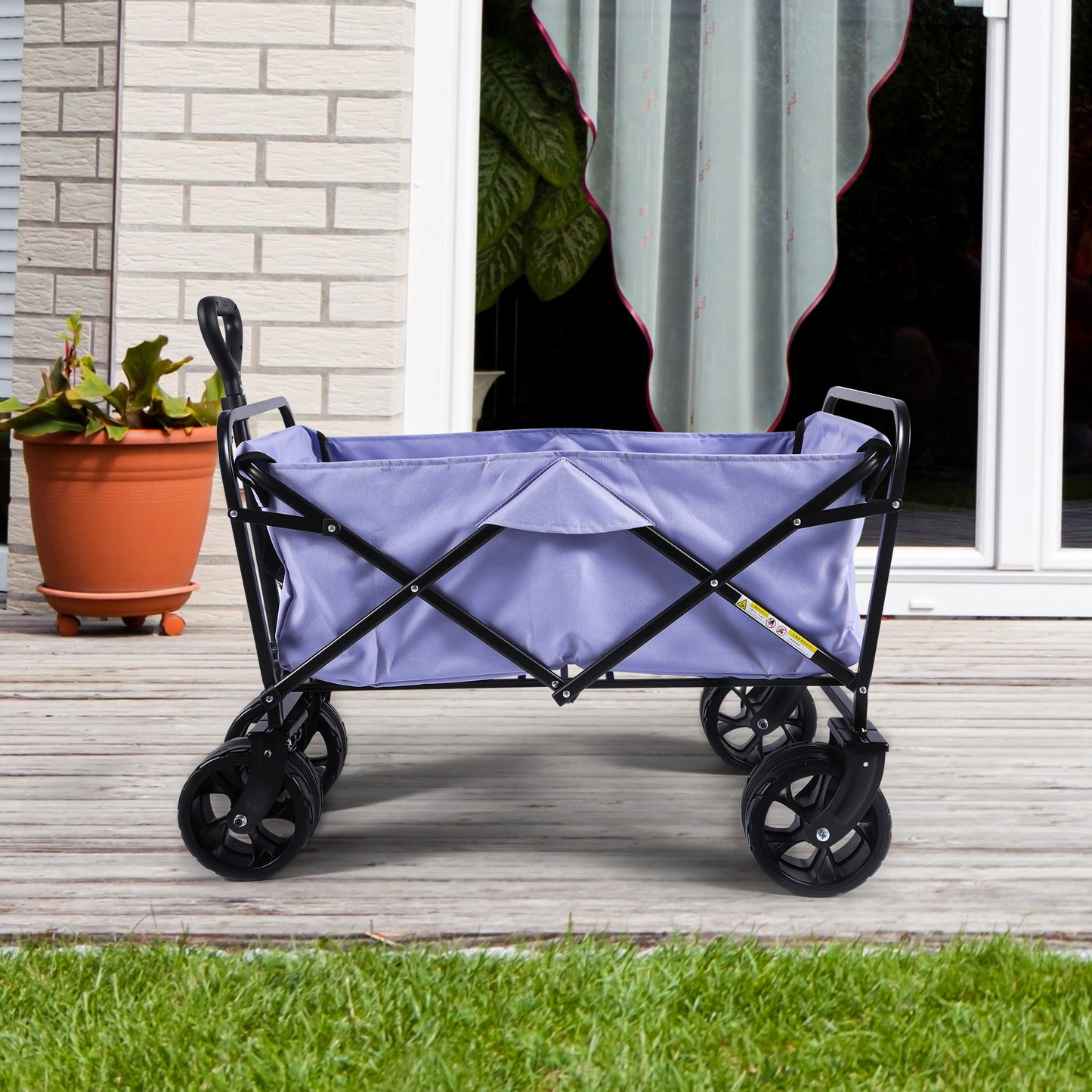 Wagons Carts Heavy Duty Foldable With Big Wheels Daily Nest
