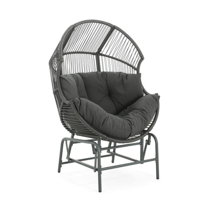 Palos - Outdoor Wicker Glider Chair Noble House