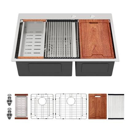 Topmount Drop In Kitchen Sink With Double Bowl Design Daily Nest