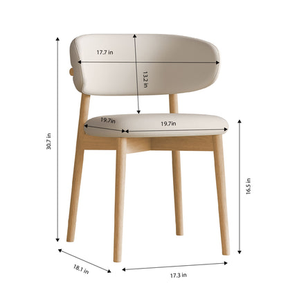 Dining Chair For Dining Room, Kitchen (Set of 2) - White Home Essentials