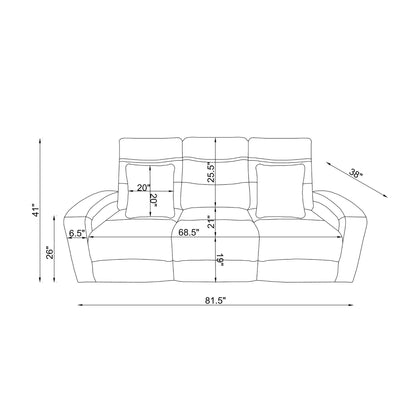 Isolde - Power Reclining Set With LED Lighting Global Furniture USA