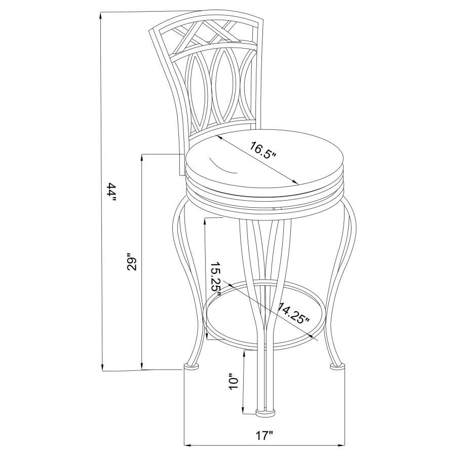 Adamsville - Upholstered Swivel Stool CoasterEveryday