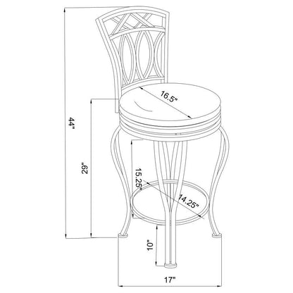 Adamsville - Upholstered Swivel Stool CoasterEveryday