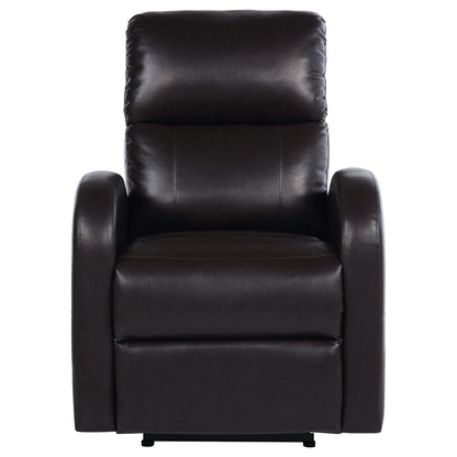 Meglia - Upholstered Power Recliner Chair With Smooth Button Controls - Brown Furniture Max