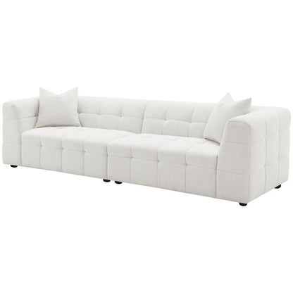 Everly - Boucle Upholstered Extra Long Sofa - White Coaster Fine Furniture