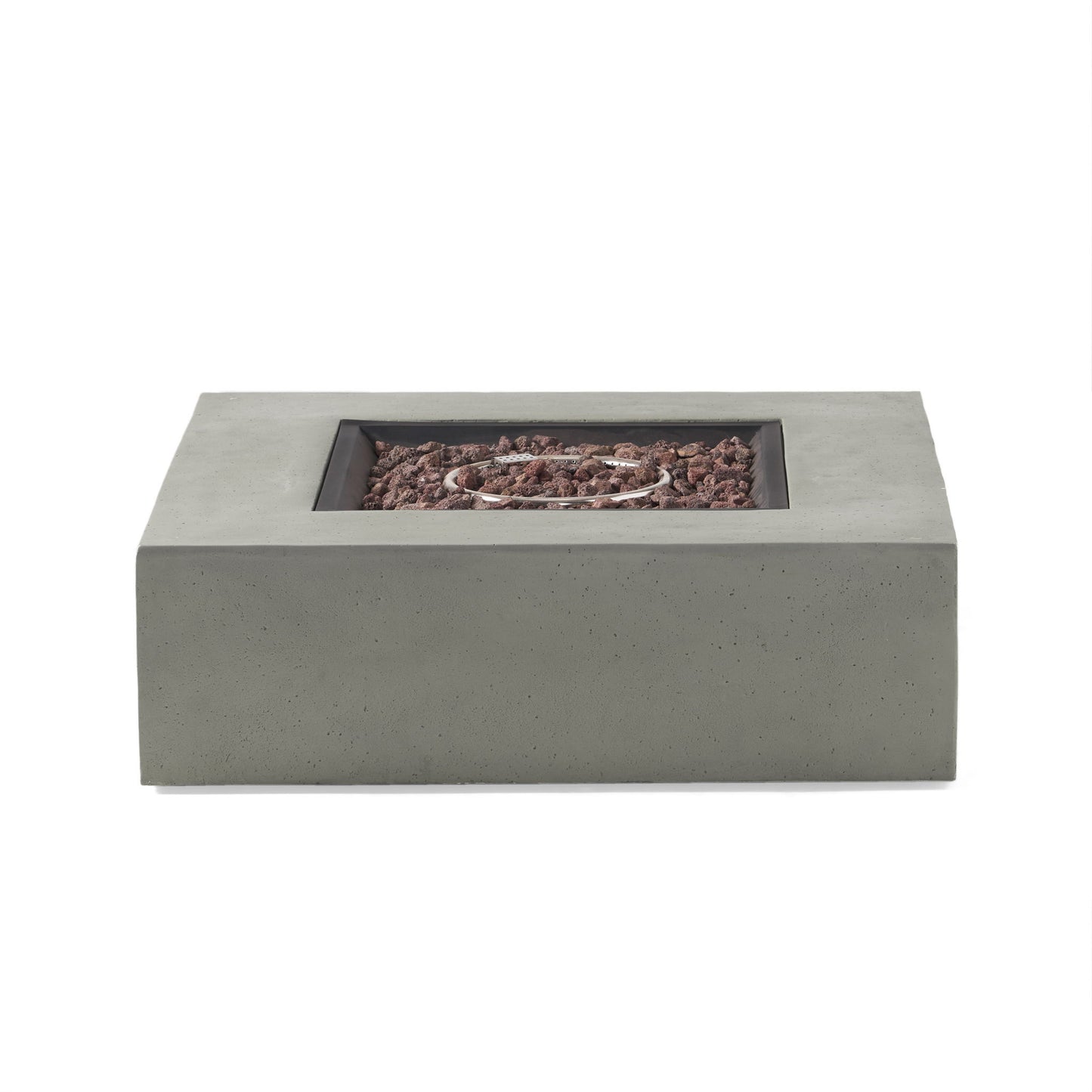 Modern 50,000 Btu Square Fire Table With Propane Tank Noble House