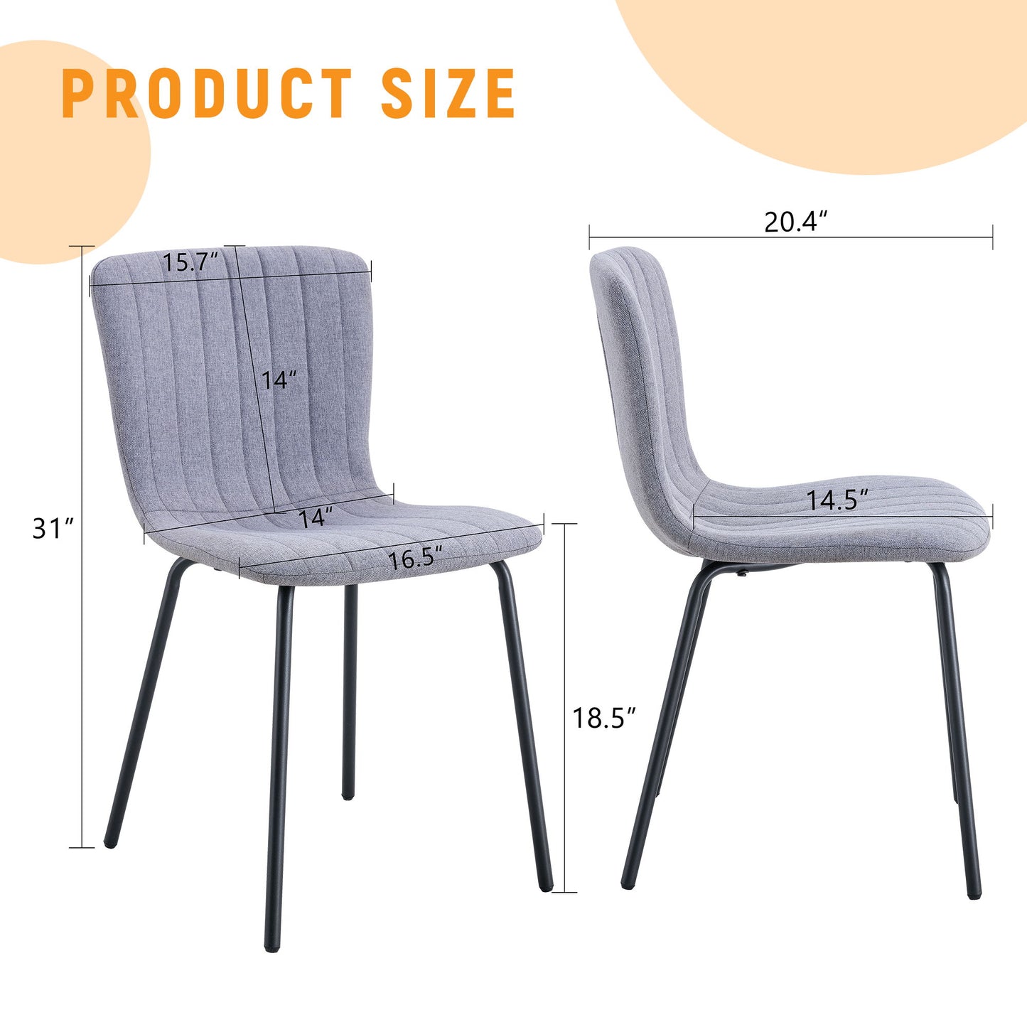 Luxury Minimalist Dining Chairs (Set of 4) Home Essentials