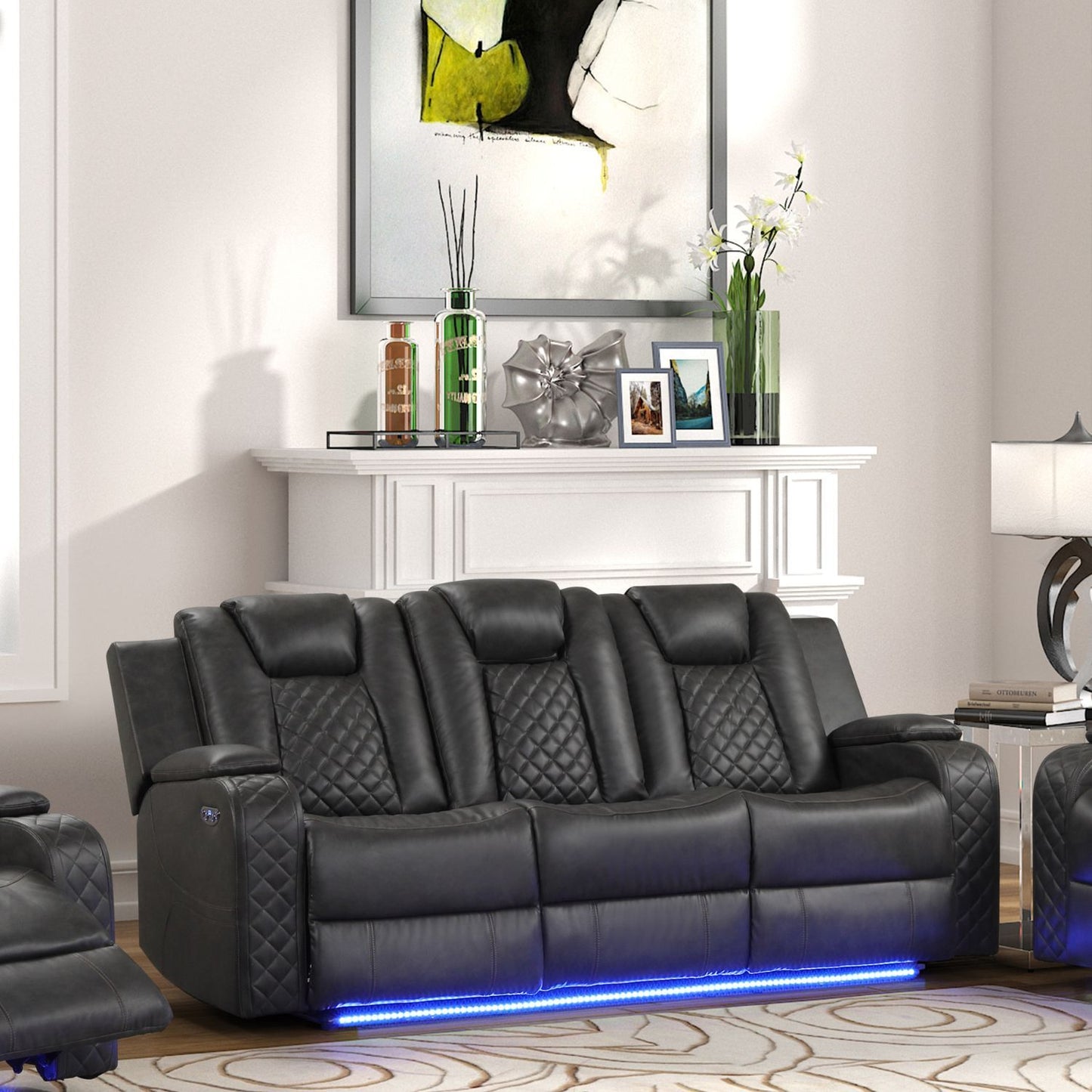 Benz - Power Reclining Sofa With LED Lighting Matrix Furniture Group