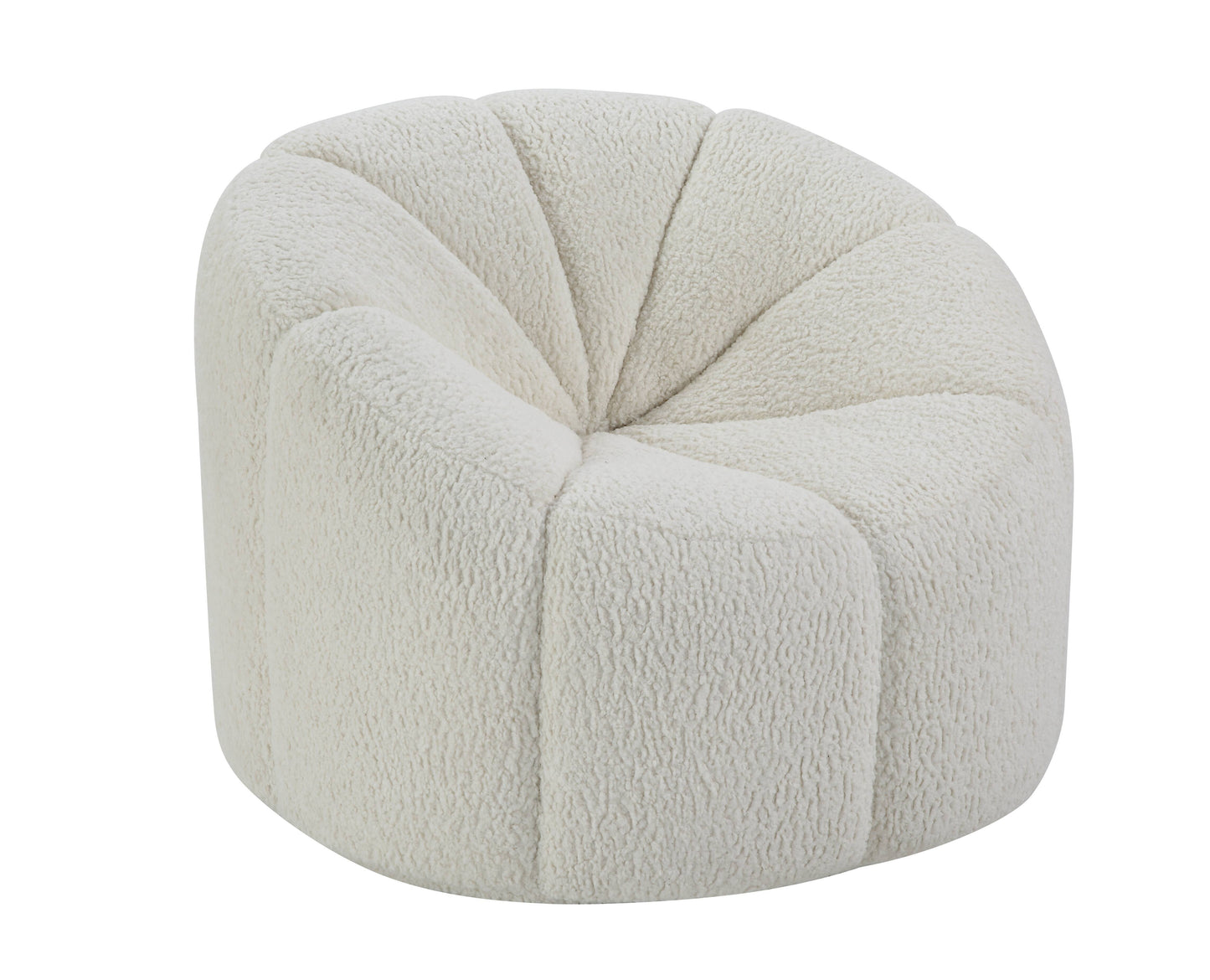 Osmash - Teddy Sherpa Chair With Swivel - White