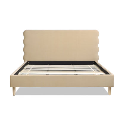 Stockholm - Modern Wavy Headboard Platform Bed Jennifer Taylor Home