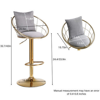 Unique Design Bar Chair, 360 Degree Rotation, Adjustable Height, Suitable For Dining Room And Bar Home Essentials