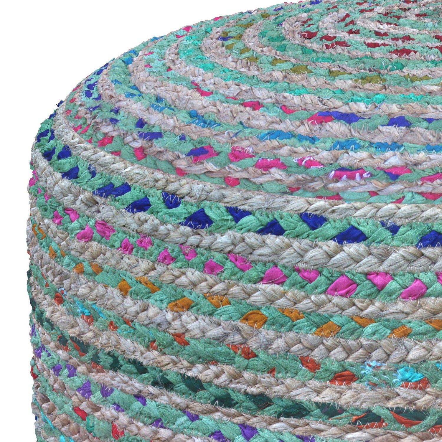 Margo - Handcrafted Round Pouf Simpli-Home