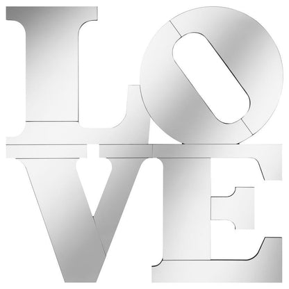 Keiran - Love Lettered Wall Mirror - Silver CoasterEveryday