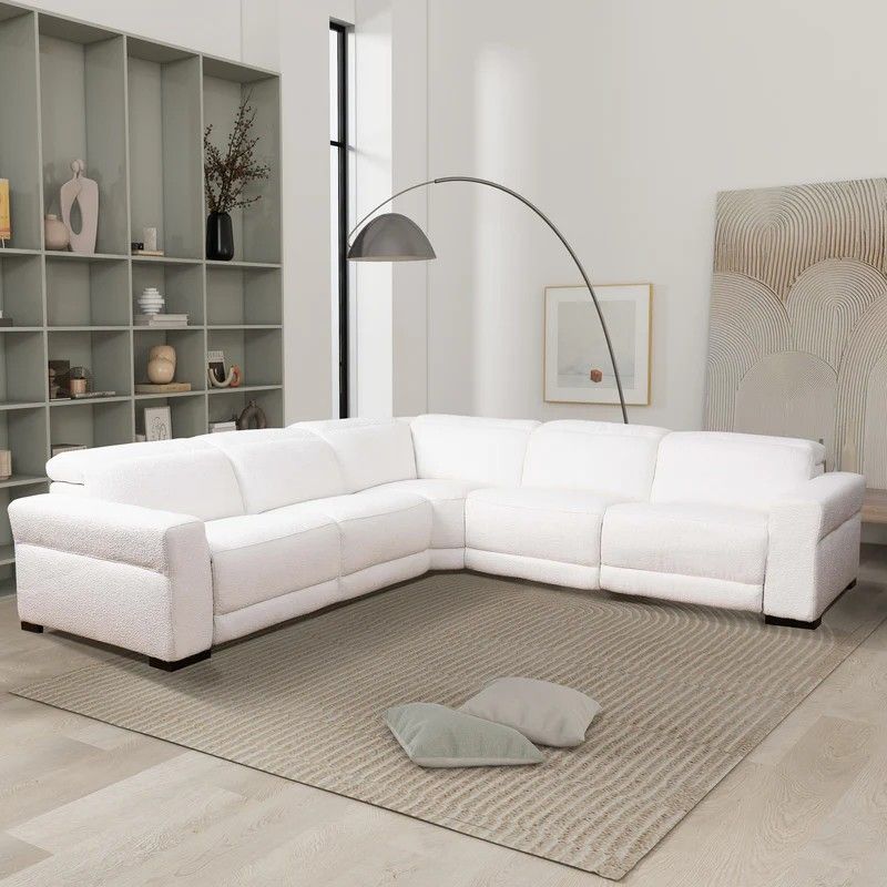 Yohan - Reclining Sectional Sofa - White Ashcroft Furniture