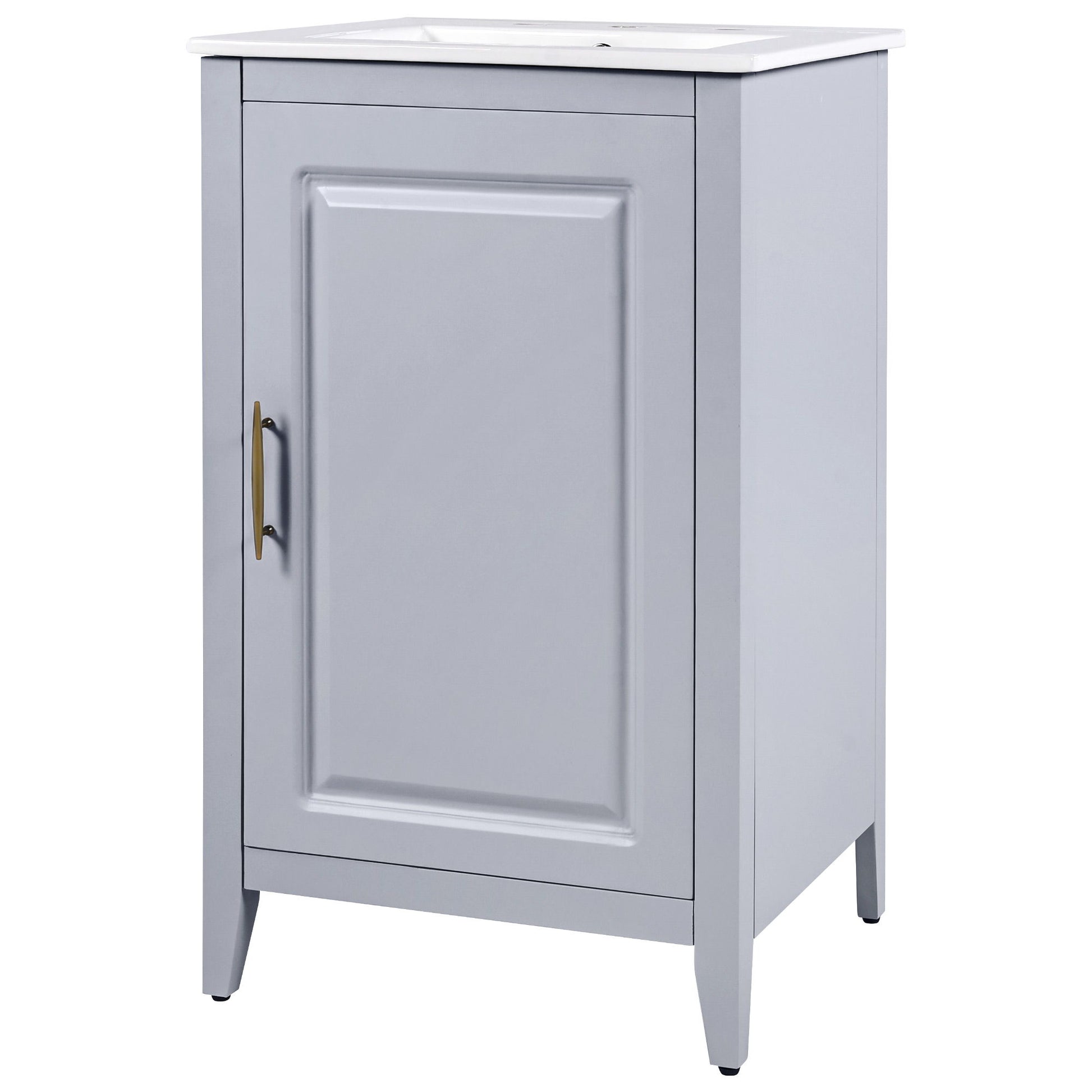 Modern Bathroom Vanity With Sink, Functional Drawer, Soft- Closing Door Noble House