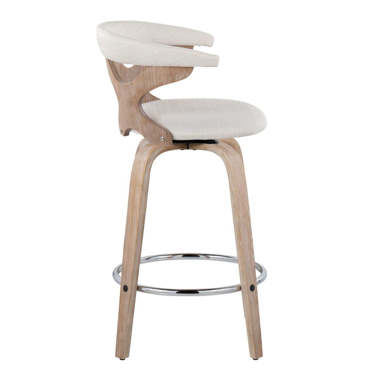 Gardenia - Mid Century Modern Fixed Height Counter Stool With Swivel (Set of 2) Lumi Source