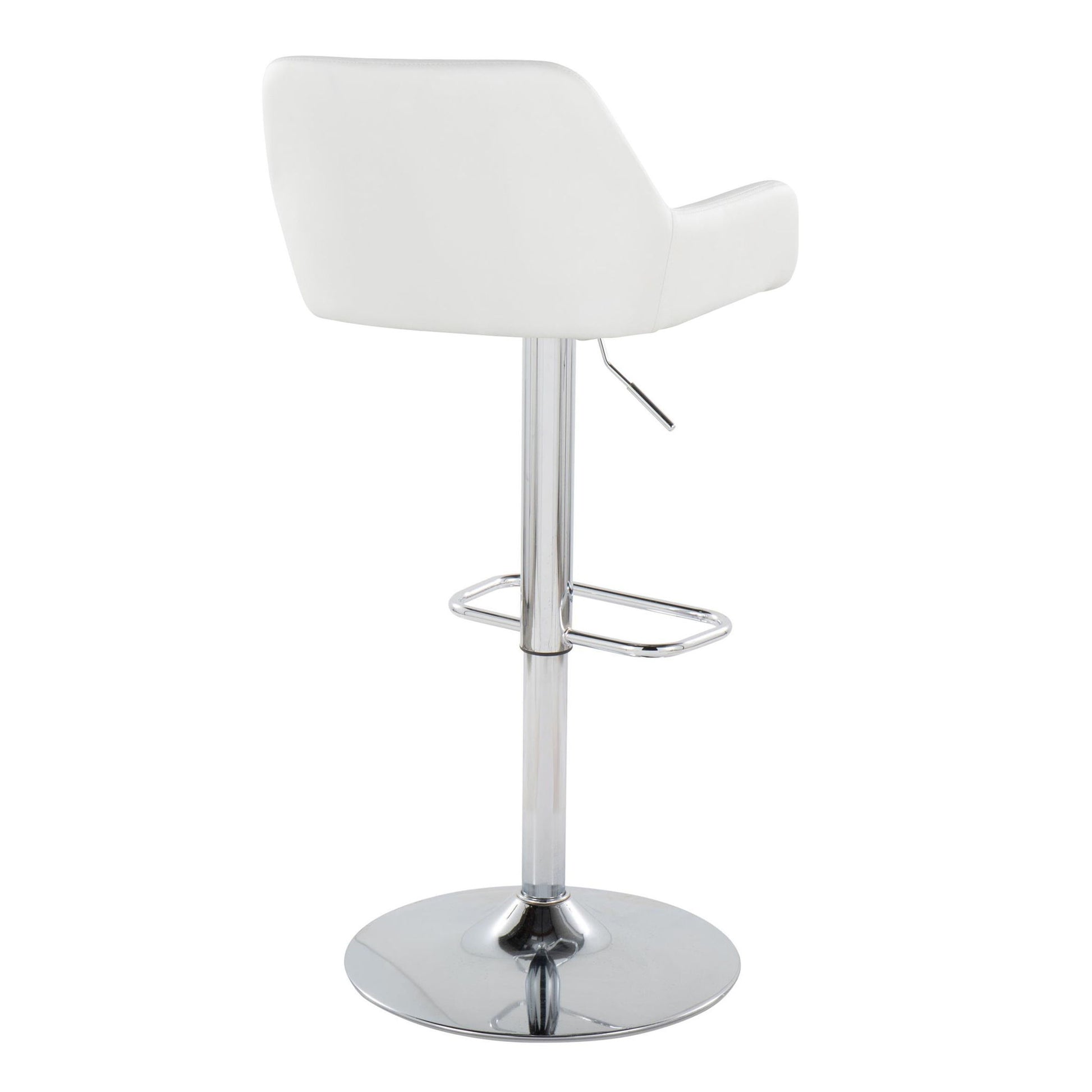 Daniella - Contemporary Adjustable Barstool With Swivel With Rounded Rectangle Footrest (Set of 2) Lumi Source