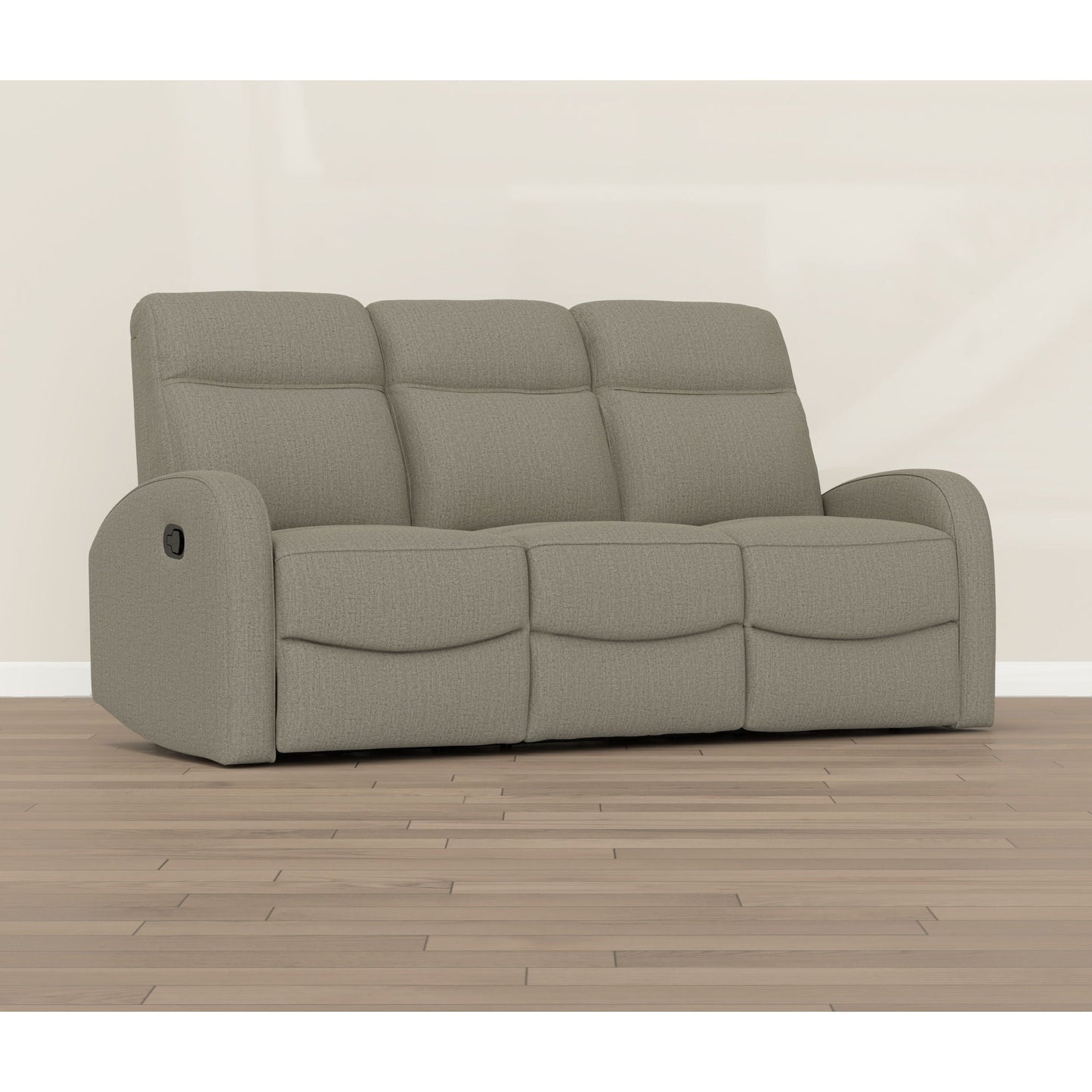 Manual Reclining Sofa With Dual Independent Recliners Emerald Home