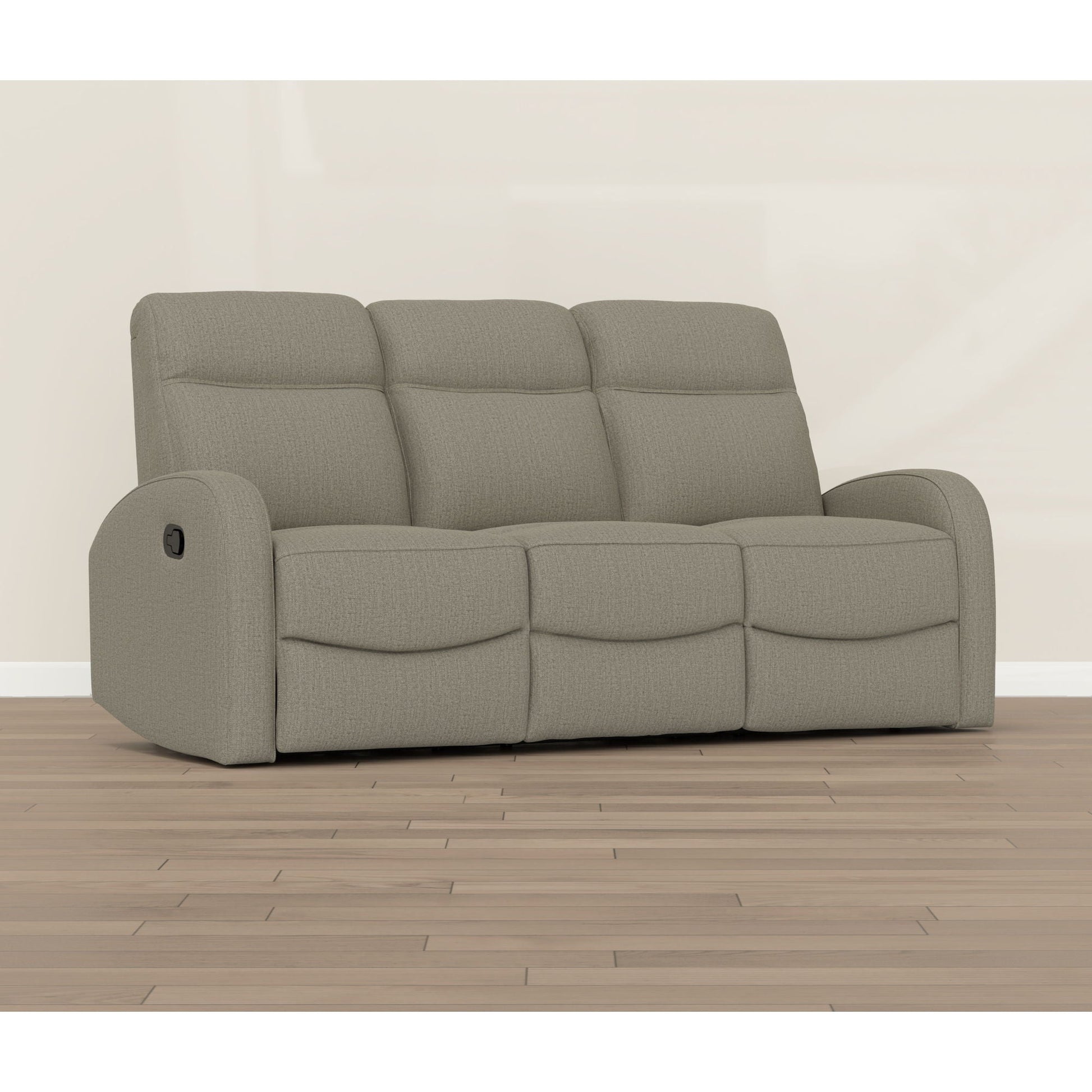 Manual Reclining Sofa With Dual Independent Recliners Emerald Home