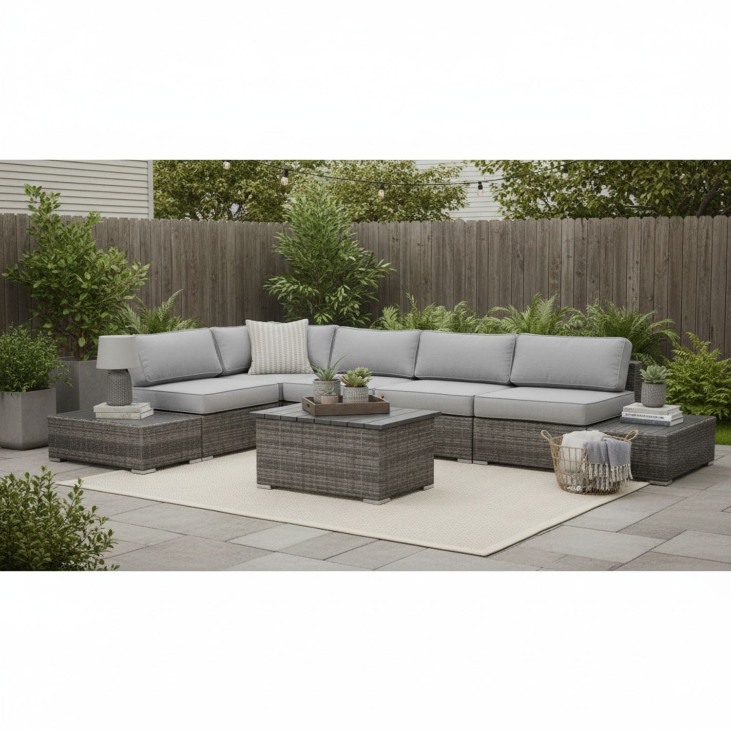 Sectional, Stylish Entertainment, Outdoor Living LSI Patio Furniture