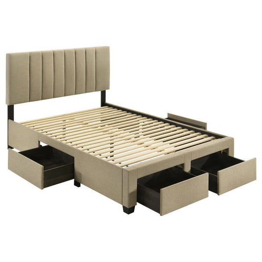 Wheatland - 4-Drawer Upholstered Storage Bed Coaster Fine Furniture