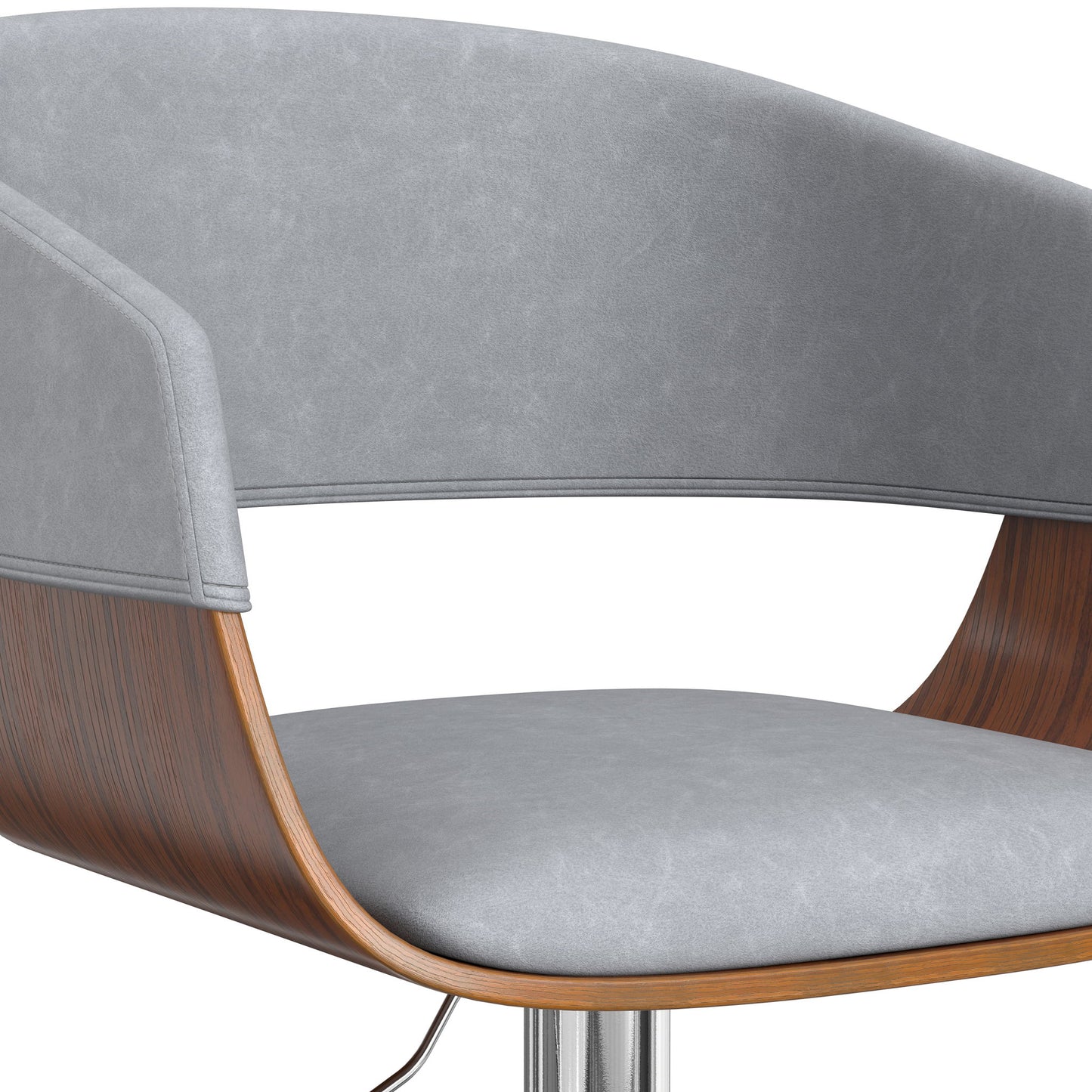 Lowell - Adjustable Swivel Bar Stool - Stone Gray Simpli-Home