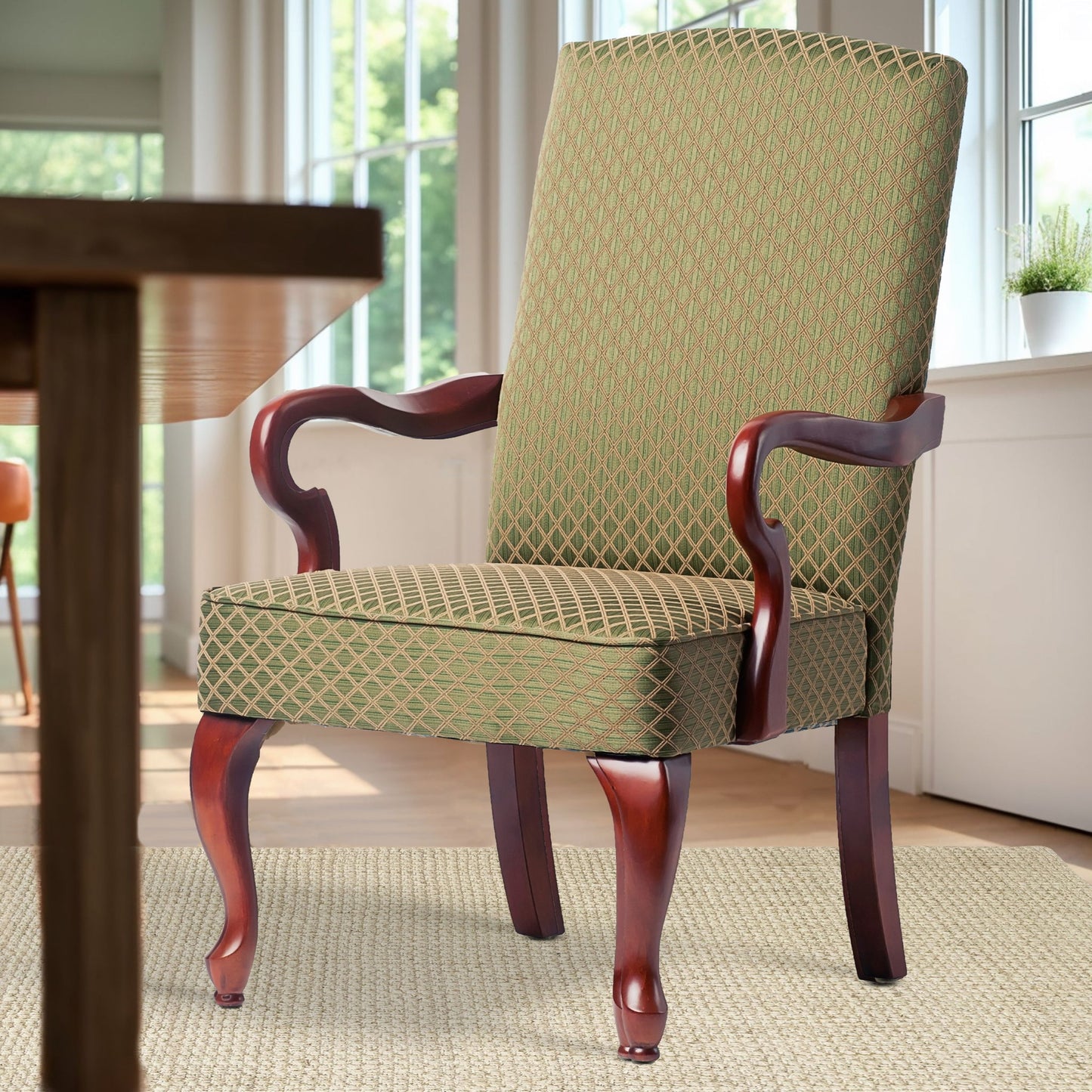 Delaney - Elegant Gooseneck Arm Chair With High Back Ridgecrest Home