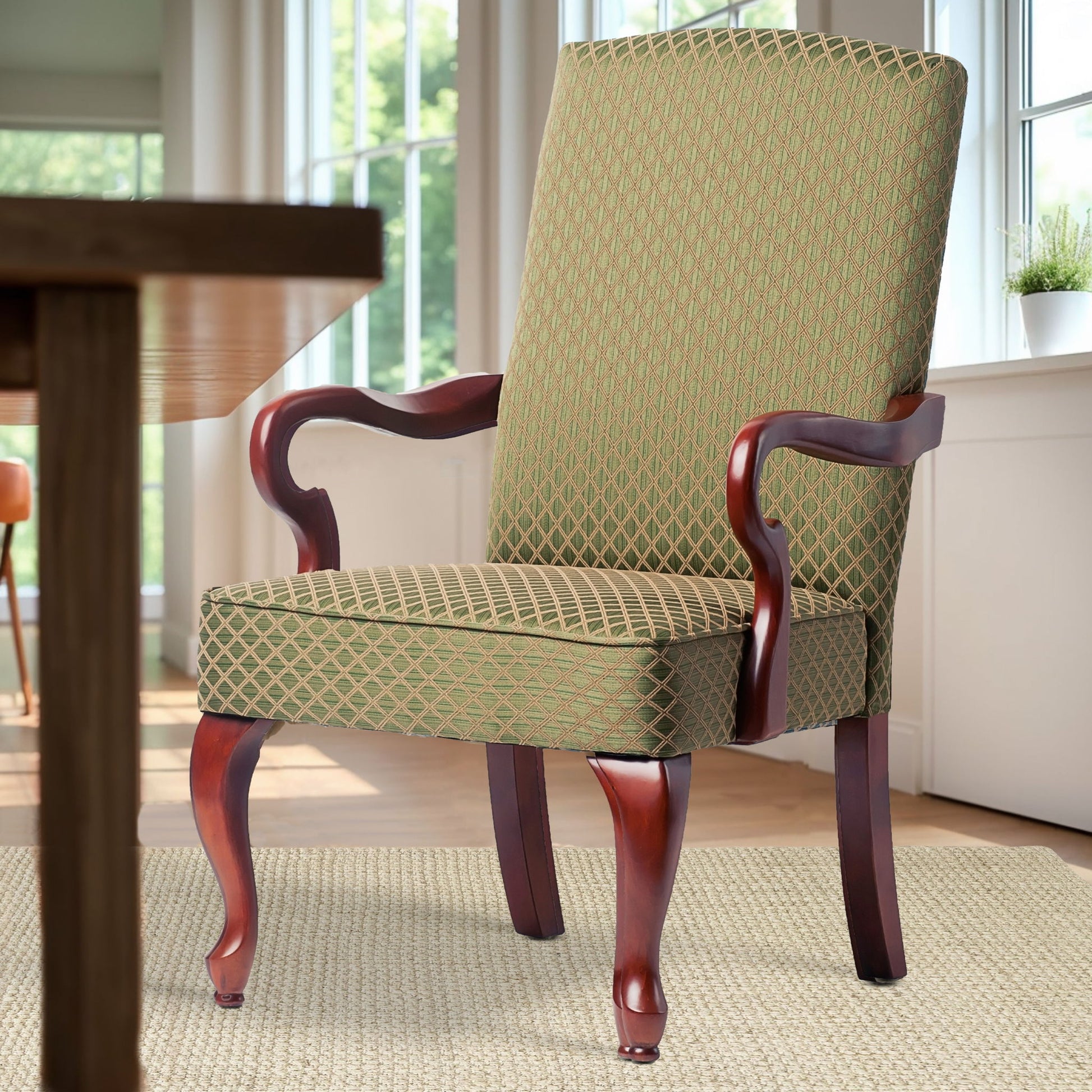 Delaney - Elegant Gooseneck Arm Chair With High Back Ridgecrest Home