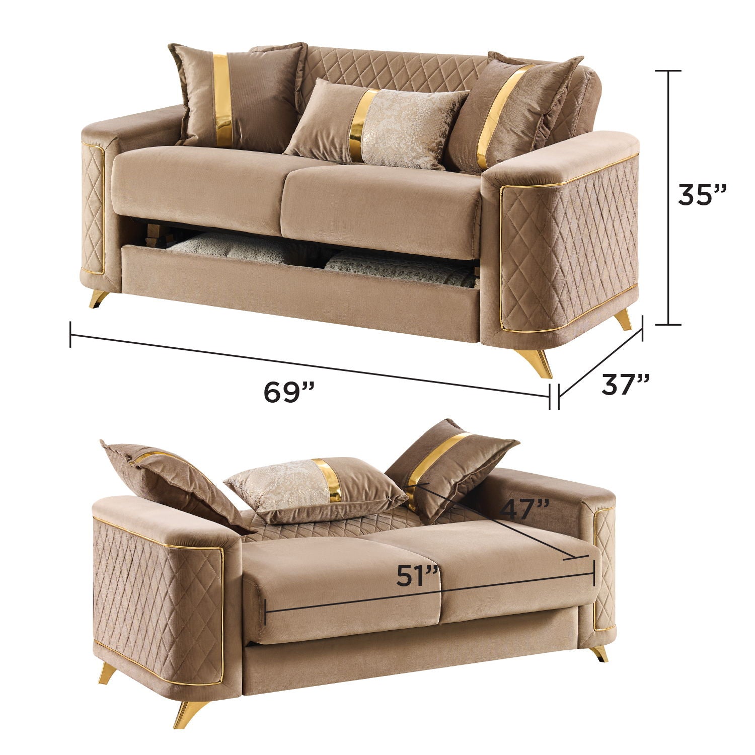 Lisa - Loveseat Matrix Furniture Group