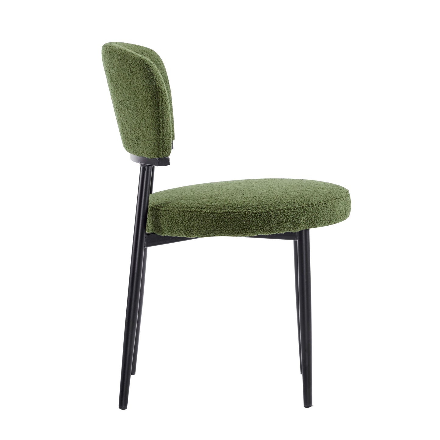 Upholstered Dining Chair (Set of 2) - Green Fabric Noble House