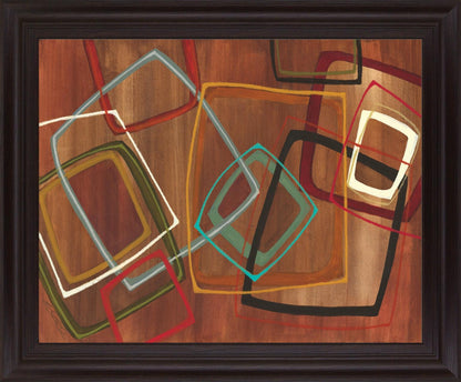 Retro Squares - 28" x 34" Framed Wall Art Classy Art