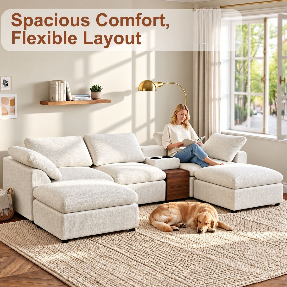 Modular Cloud Couch With Storage Console Home Essentials