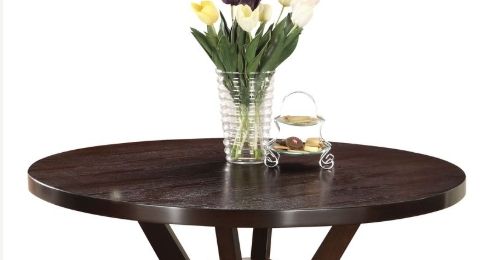 Drake - 5 Pieces Dining Room Set - Espresso / Gray Acme
