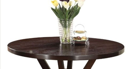 Drake - 5 Pieces Dining Room Set - Espresso / Gray Acme