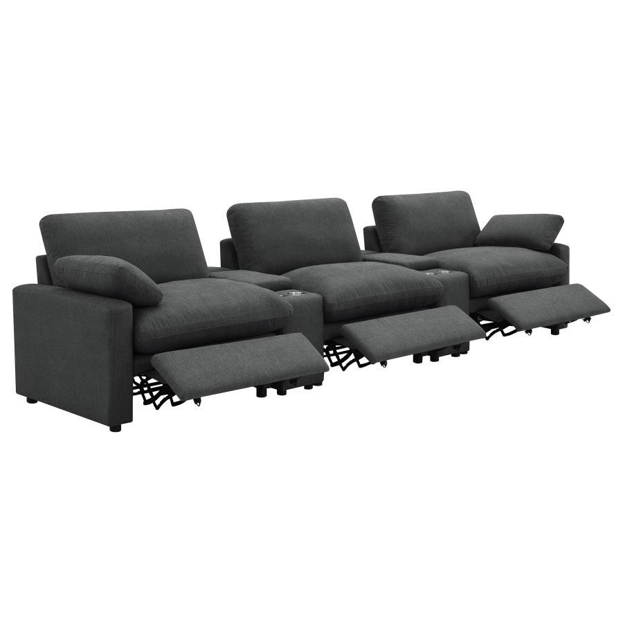 Collins - 5-Piece Power Reclining Home Theater Seating Coaster Fine Furniture