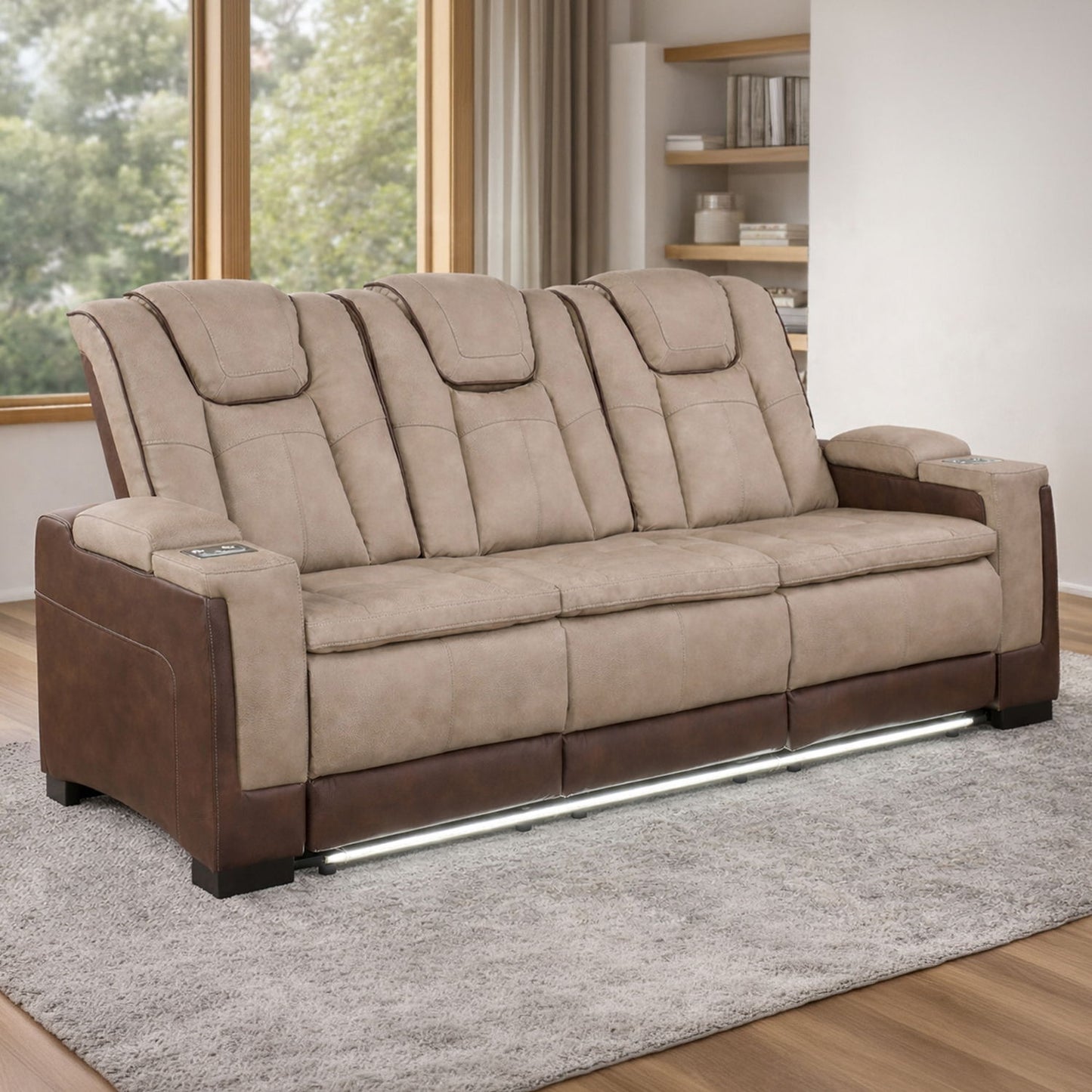 Bruno - Power Reclining Sofa With LED Lighting Matrix Furniture Group