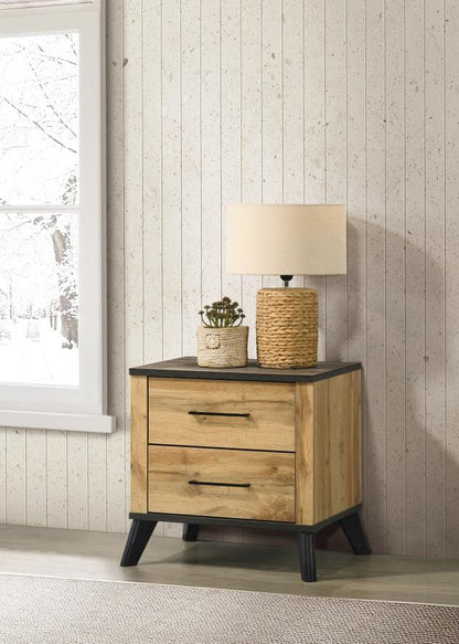 Kaywood - 2-Drawer Nightstand Bedside Table - Natural Pine Coaster Fine Furniture
