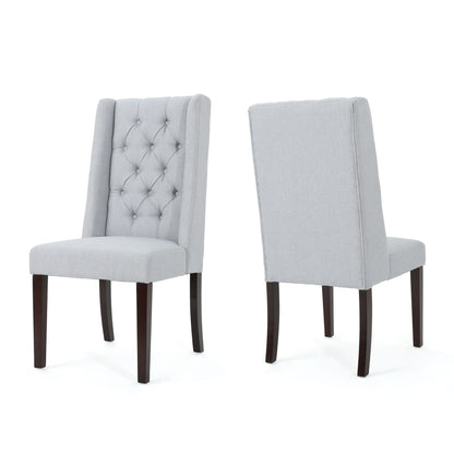 Sophisticated Tufted Dining Chair With High Back Design Noble House