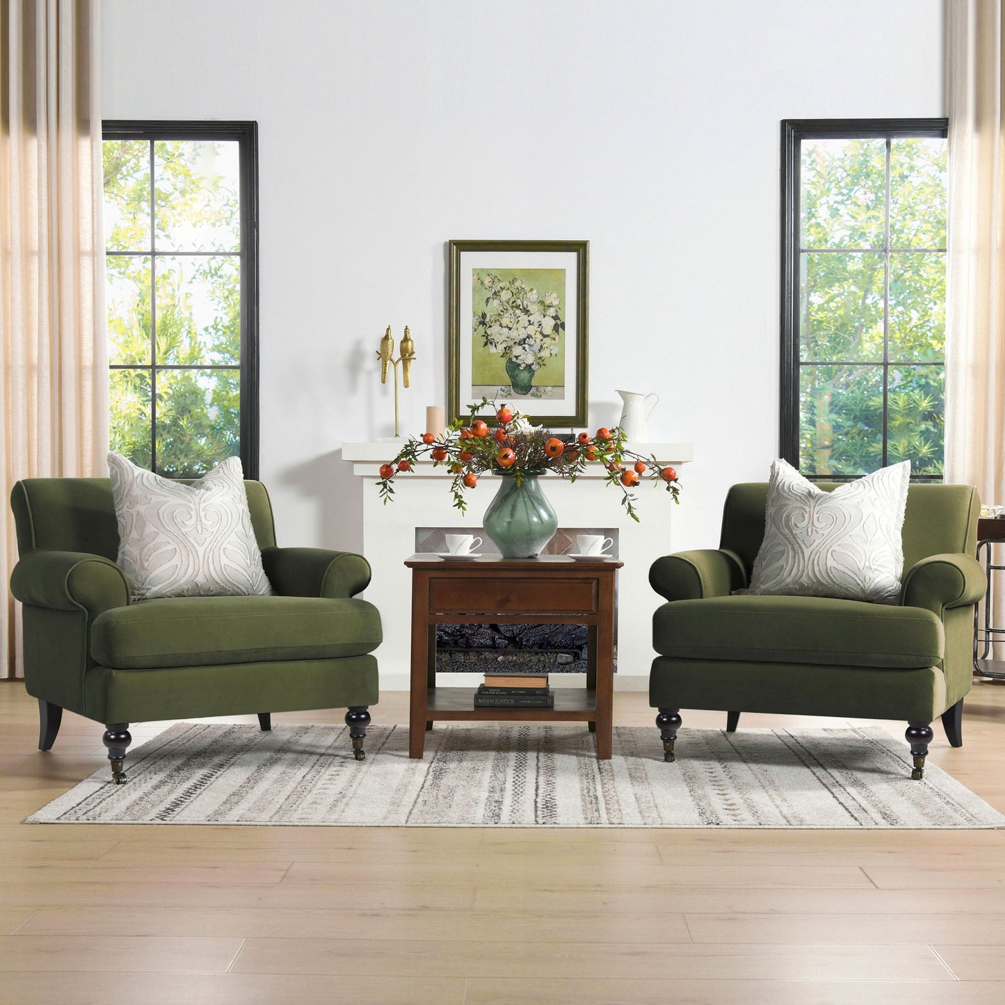 Alana Lawson - Accent Arm Chair Casters Jennifer Taylor Home
