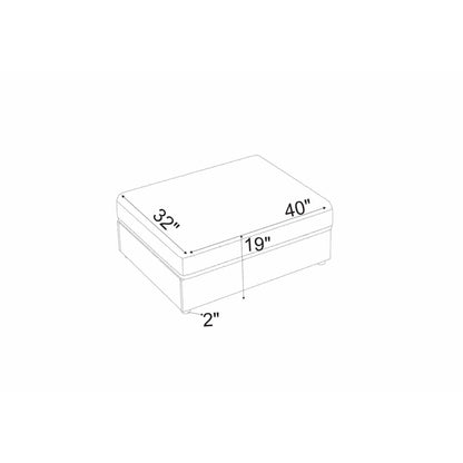 Upholstered Rectangle Ottoman Home Essentials